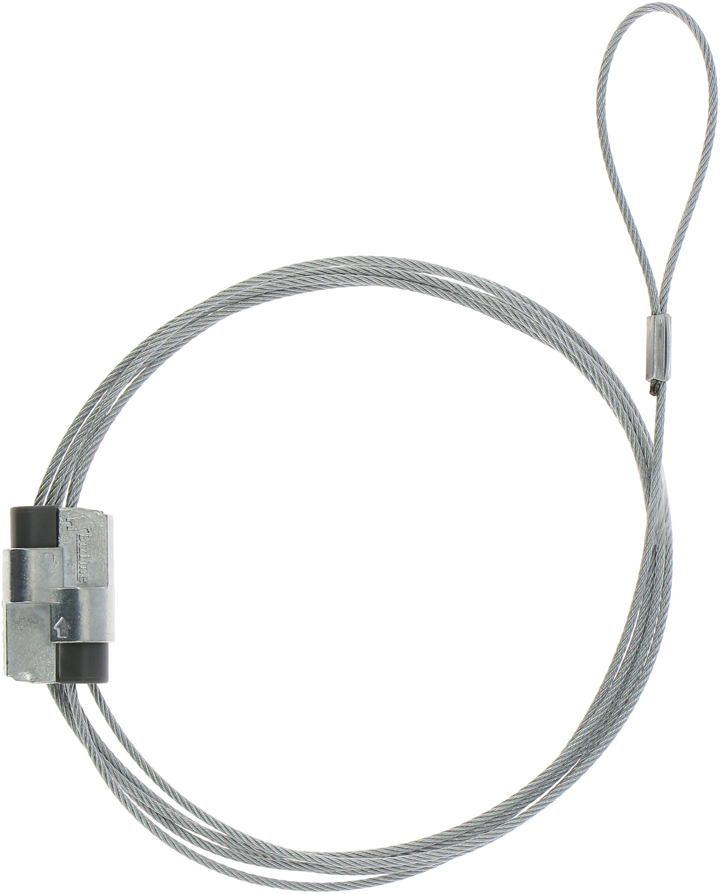 BIZ 710516, Aufhängeschlaufen-Set Ø 1.5 mm x 2 m + 1 Seilklemme (x 4)