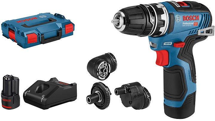 GSR 12V-35 FC, Akku-Bohrschrauber GSR 12V-35 FC, mit 2 x 3.0 Ah Li-Ion Akku, 4 Aufsätze, L-BOXX