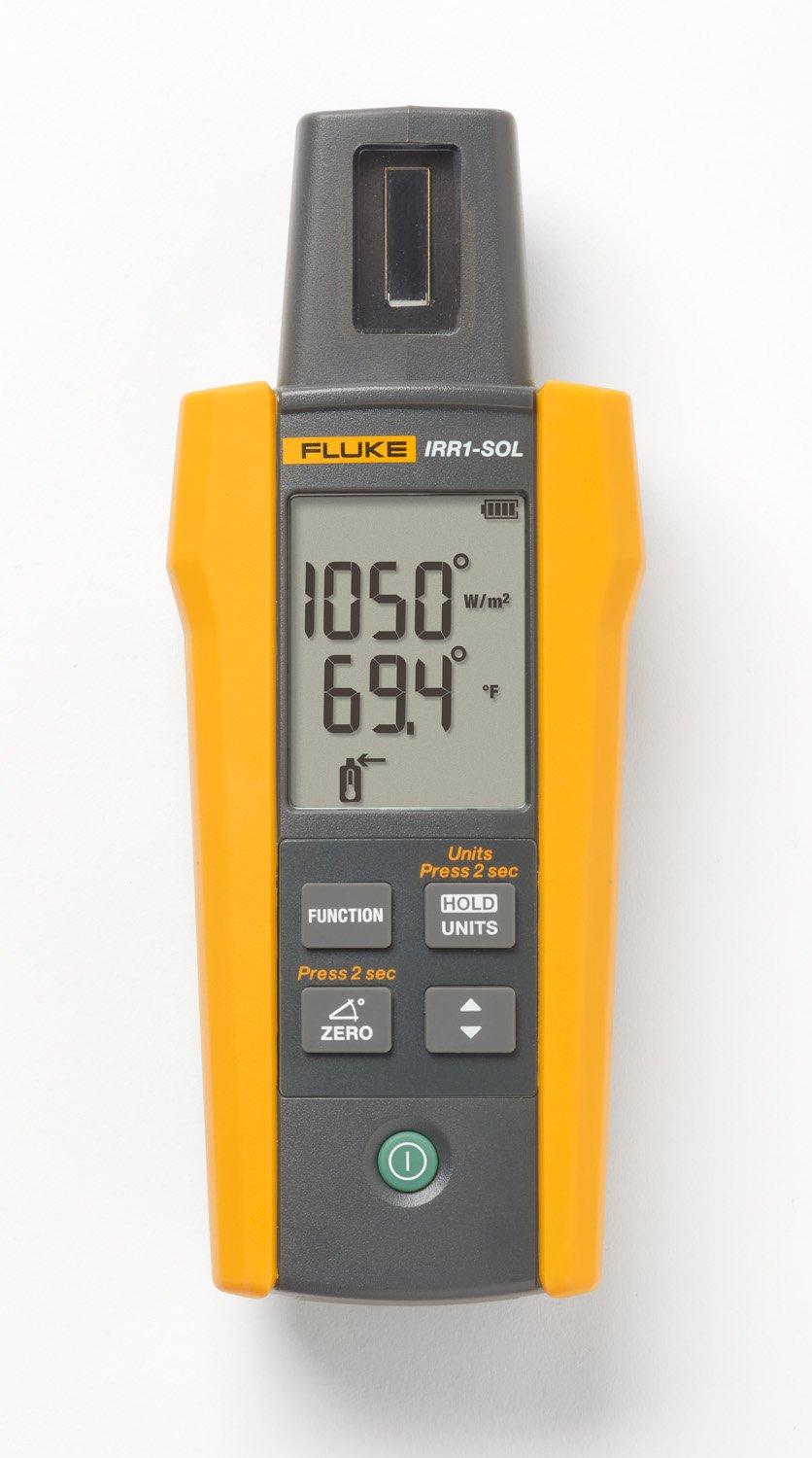 FLK-393-IRR-PVLEAD, Paket mit Strommesszange Fluke 393 FC, Einstrahlungsmessgerät IRR1 und Messleitungen mit MC4-Steckern