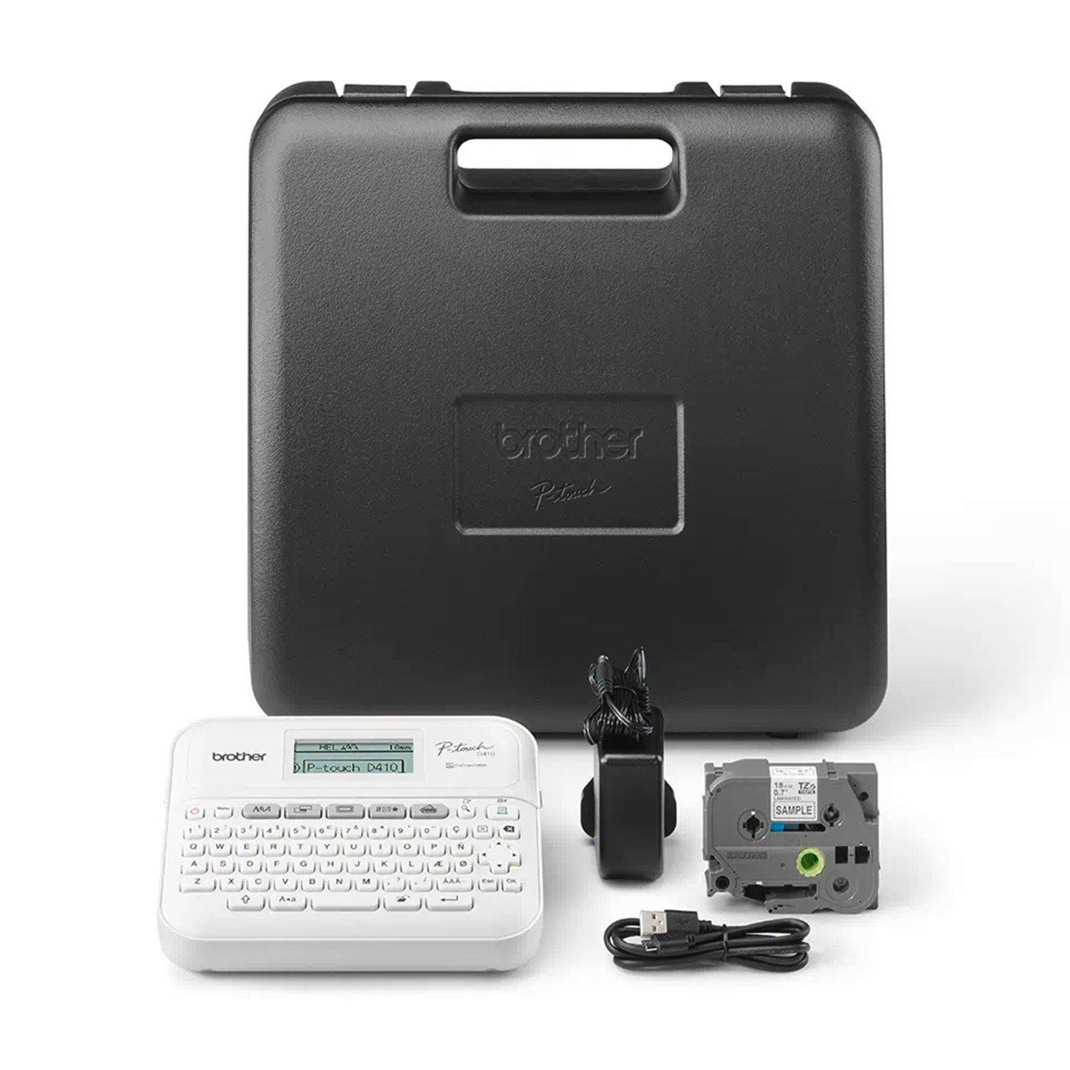 PTD410VPRG1, Brother P-touch D410VP Desktop Beschriftungsgerät mit Koffer