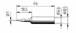0832BD/SB, Lötspitze 832BD, 1,0 mm