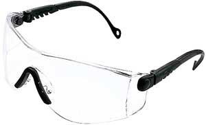 1004949, Einscheiben-Schutzbrille blau mit widerstandfähiger Polycarbonatlinse