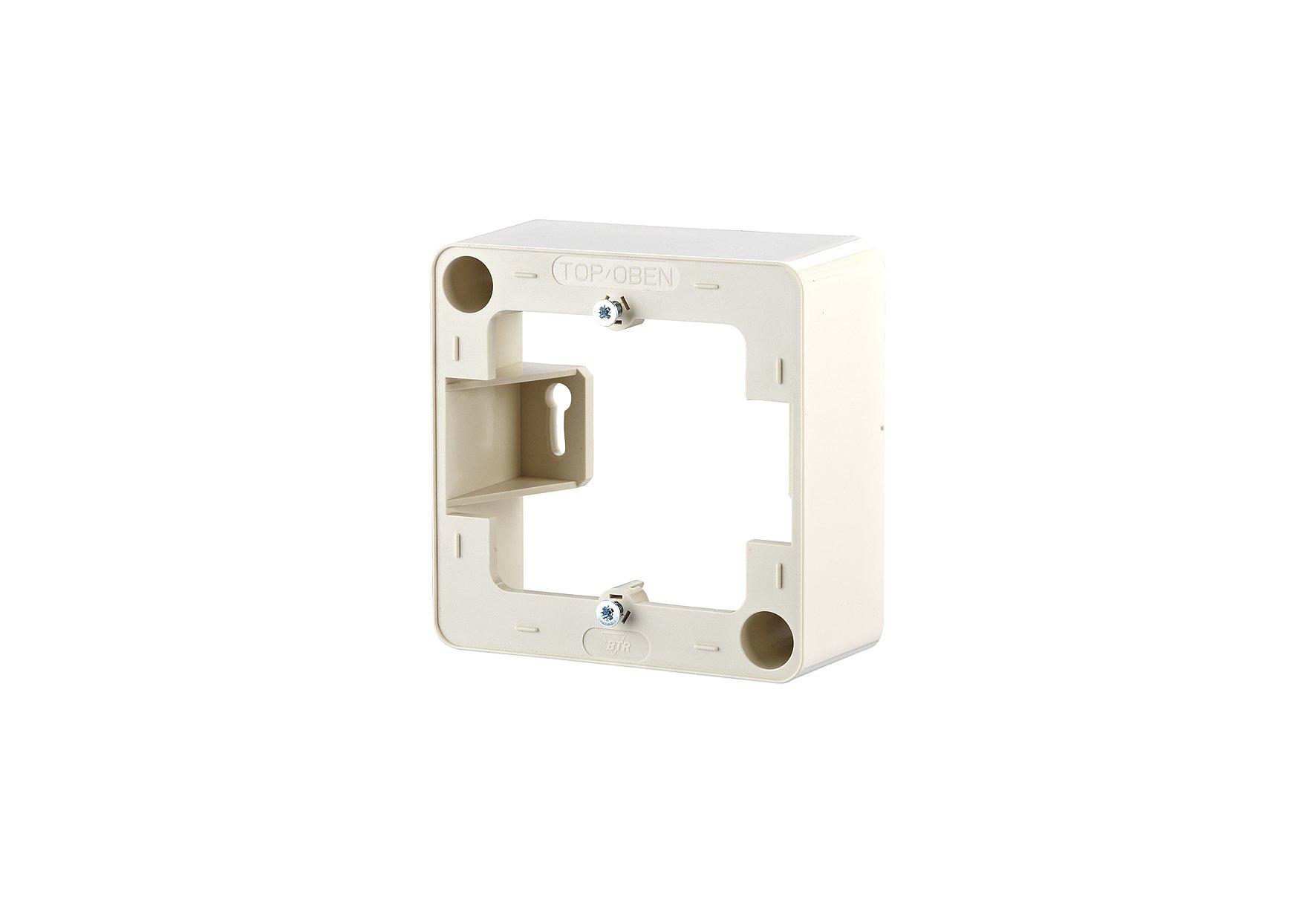 130829-01-I, Aufputzrahmen 85 x 85 x 35 mm - 1fach, perlweiß