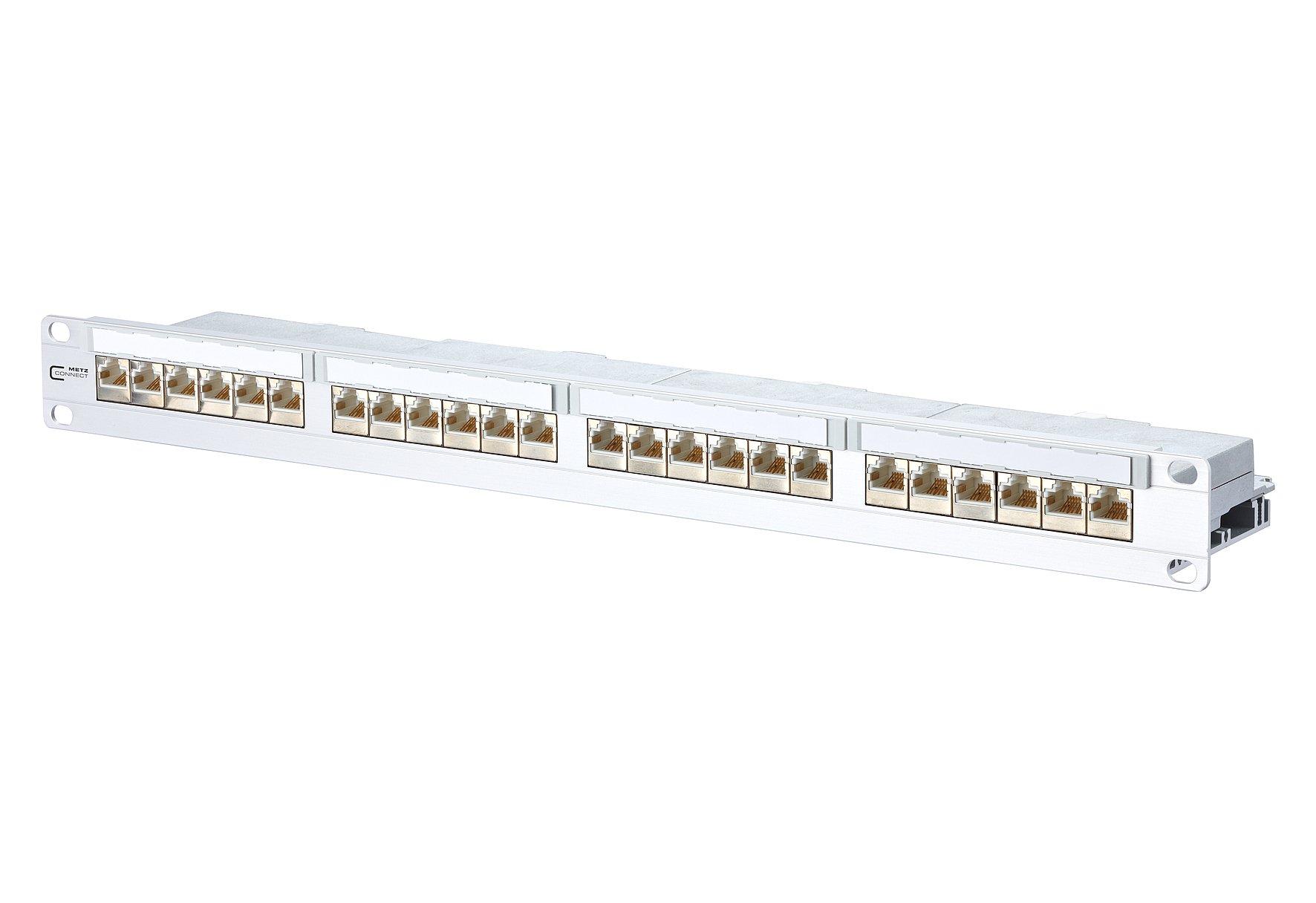 130856-E, E-DAT C6 24x8(8) 1HE modular LSA Cat.6 Patchfeld