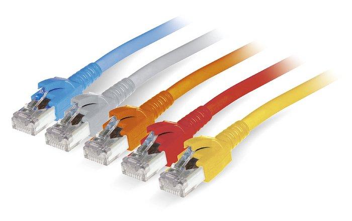 65350300DY, Kupfer Patchkabel Cat.6 flex 4P FR/LSOH, L= 0,5 m,grau