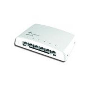 J02021A0050, Mini-Verteiler MPD6-HS K Cat.6A(IEC), alpinweiß