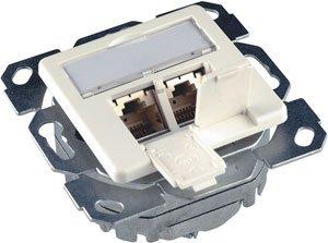 HSC602PW, Daten Anschlussdose 8/8 UP/50 Cat.6A(tief) perlweiss