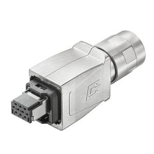 IE-PS-V14M-HYB-10P, Hybridsteckverbinder, Stecker Hybrid, Hybrid (Q10), Crimp, Polzahl: 10, Cat.5 (ISO/IEC 11801), IP67