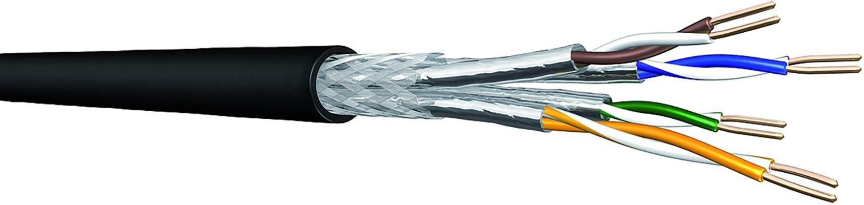 HCAT7PESS234P500M, Cat7-Kabel Aussen 1000Mhz AWG23 4P, PiMF, PE, T/500m
