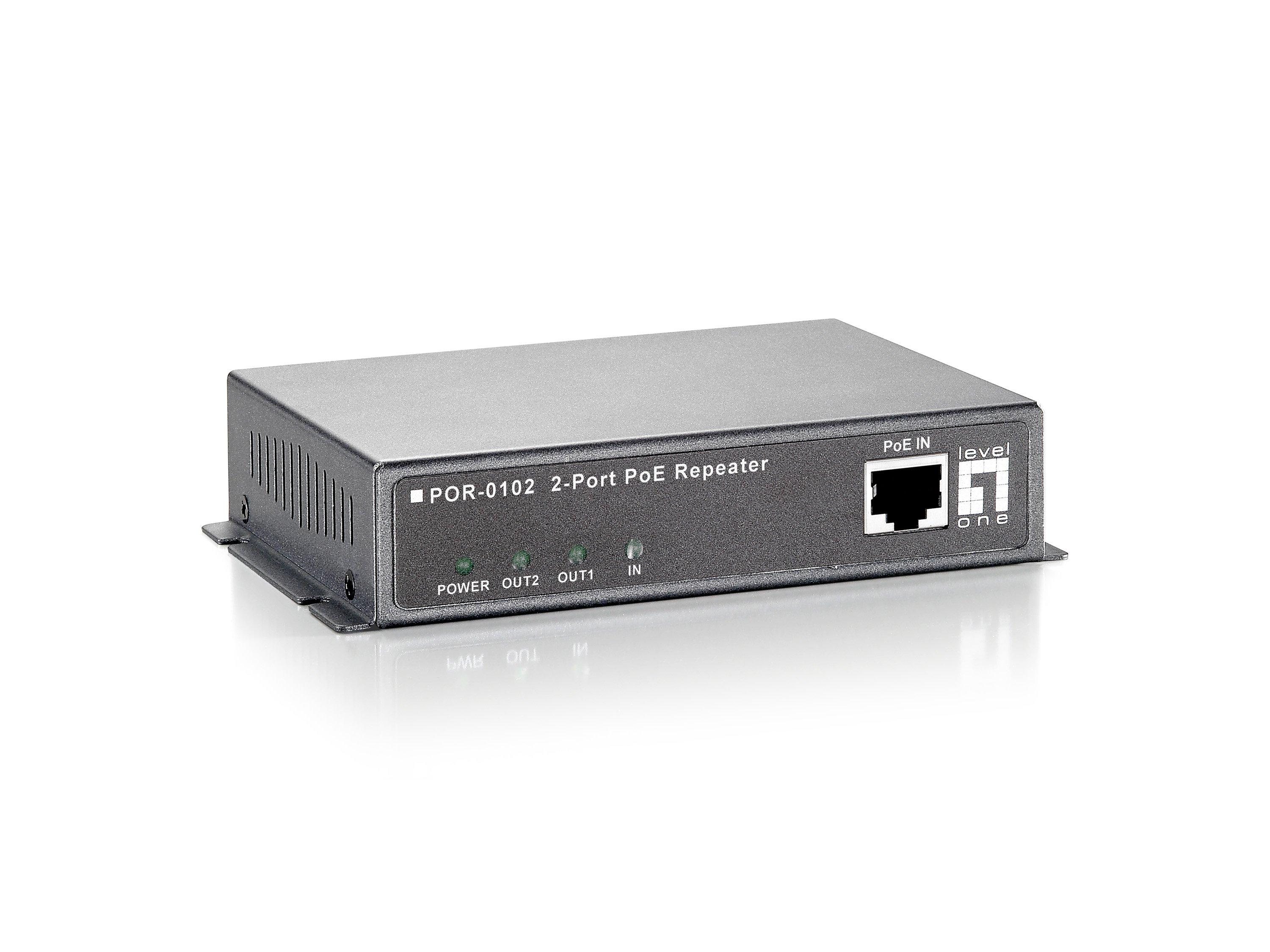 POR-0102, PoE Repeater, 2 Ports, Cascadable