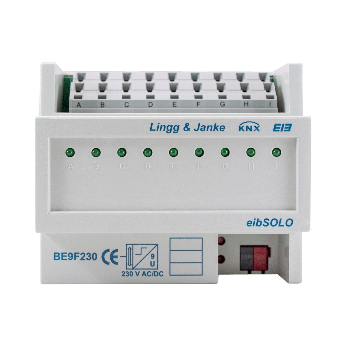 BE9F230-SEC, KNX Secure Binäreingang 9-fach, Signaleingang 230VAC, 6 TE