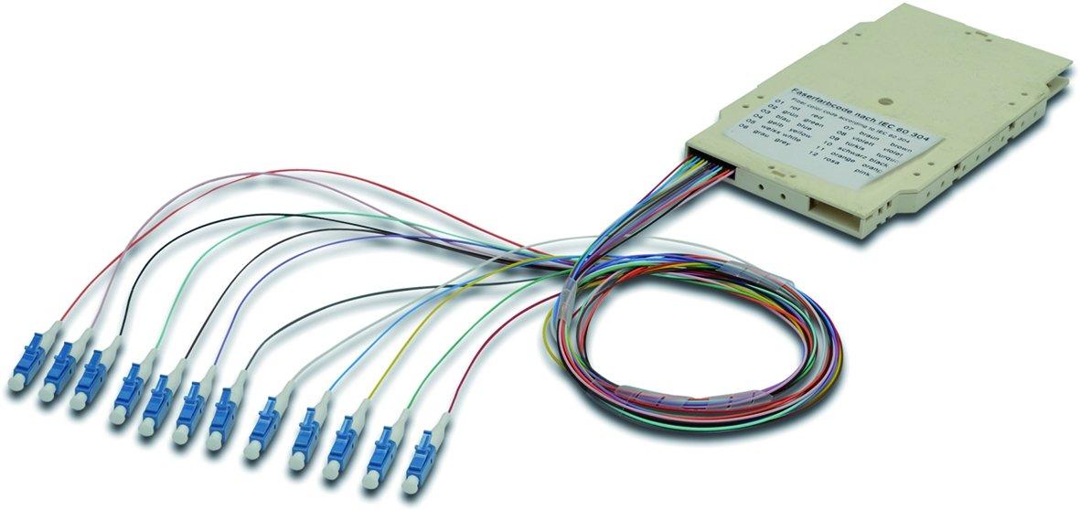 HA-96533-02-UPC-4, Pigtails incl.Spleißkassette Keramik LC50/125 OM4 2m (Inhalt 12 Stück)