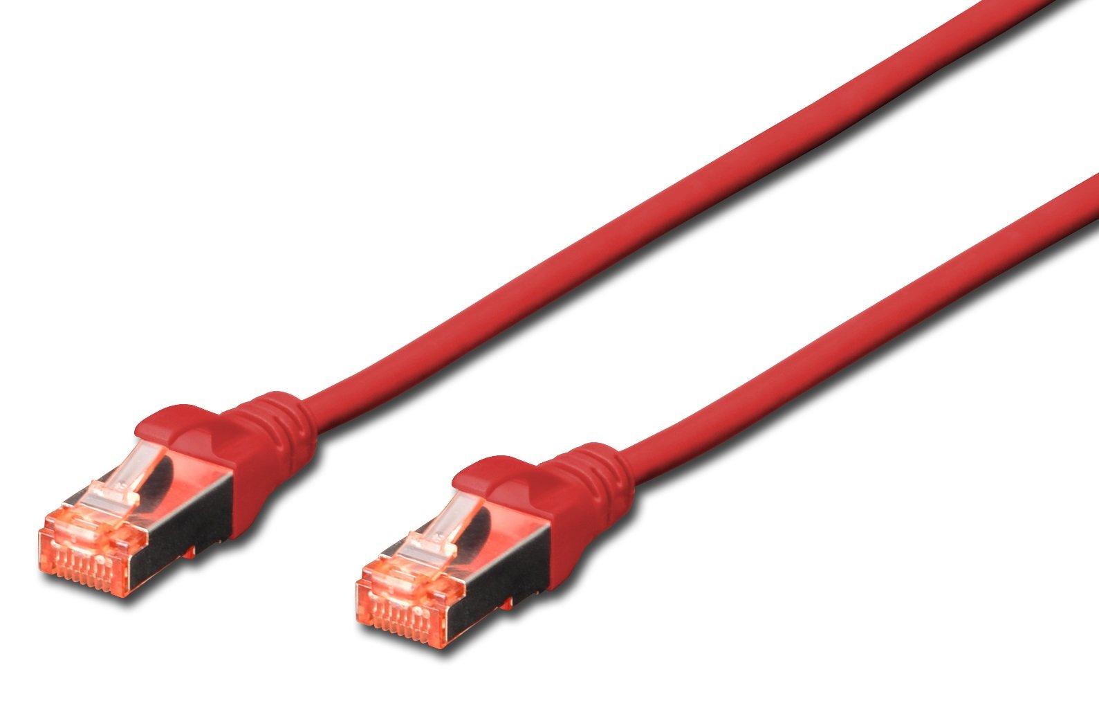 HDK-1644-005/R, Cat6 Patchkabel, 0,5m, Farbe: rot, S/FTP, AWG27