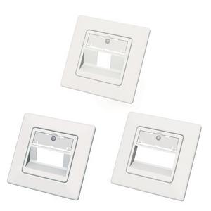 CKVDUSL2R, preLink® / fixLink® Modulaufnahme leer 2-fach KS m. Zentralplatte inkl. Abdeckrahmen Weiß