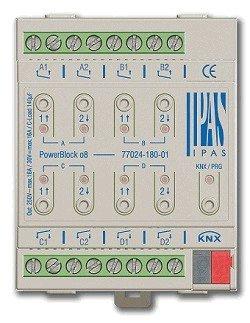77024-180-01, IPAS Powerblock o8, Multifunktionsaktor mit bis zu 8 digitalen Ausgängen (8 x Schalten/4 x Antriebe) 16A, 4U