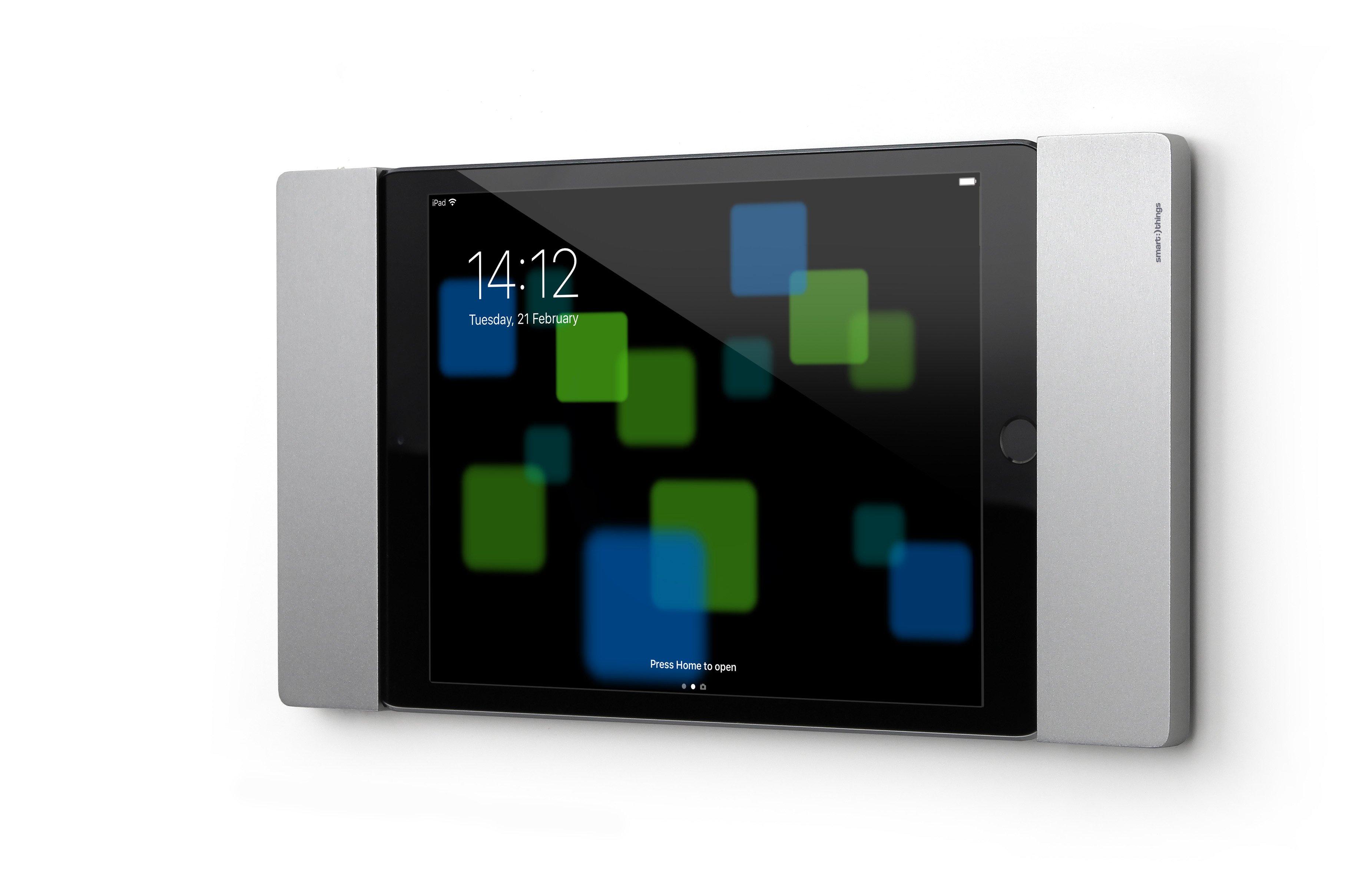 sDock Fix mini, silber, s09 s Wandhalterung für iPad mini 4 für permanente iPad-Installationen, Ladestation.  Abschließbar.Sehr flach, nur 12 mm