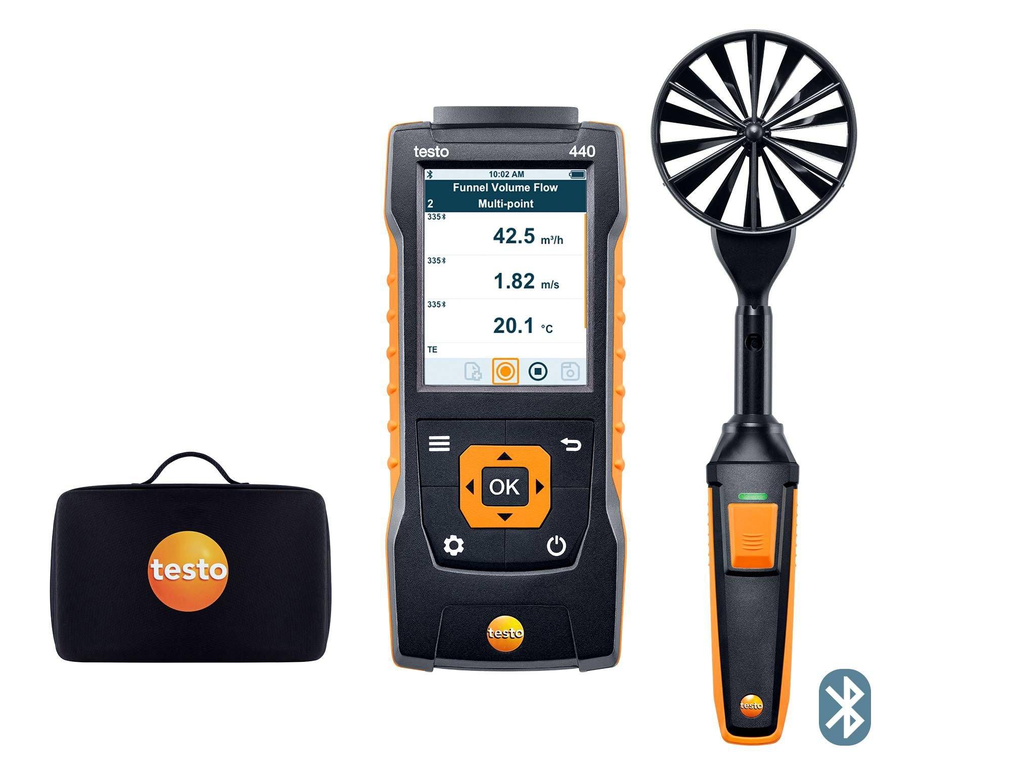 0563 4403, testo 440 - Flügelrad-Set 100 mm mit Bluetooth®
