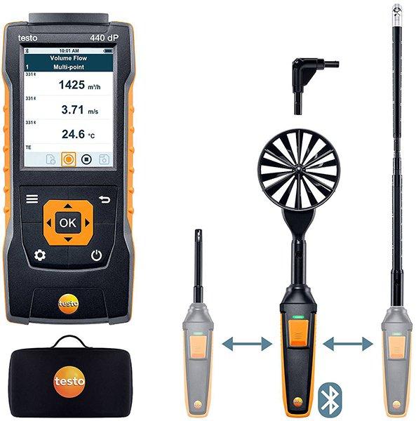 0563 4410, testo 440 delta P - Strömungs-Kombi-Set 2 mit Bluetooth®