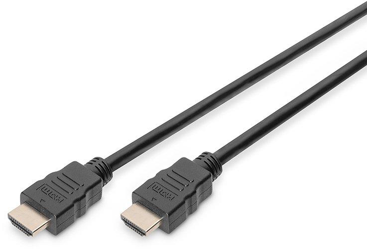 NHDMI3HighSpeed.A01, HDMI High Speed Anschlusskabel, Typ A, St/St, 3.0m, m/Ethernet, Ultra HD 60p, gold, sw