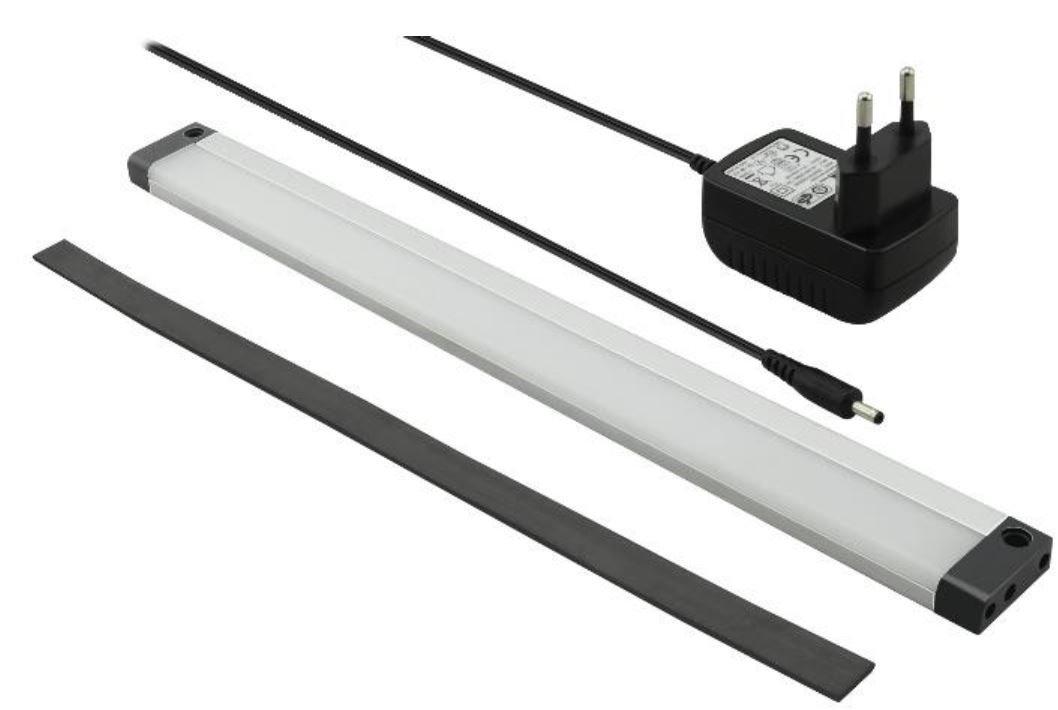 NNCLEDLEUCHTE.01, LED-Schrankbeleuchtung für Netzwerkschränke, magnetisch, autom. Tür- oder Berührungsmodus (Sensor)