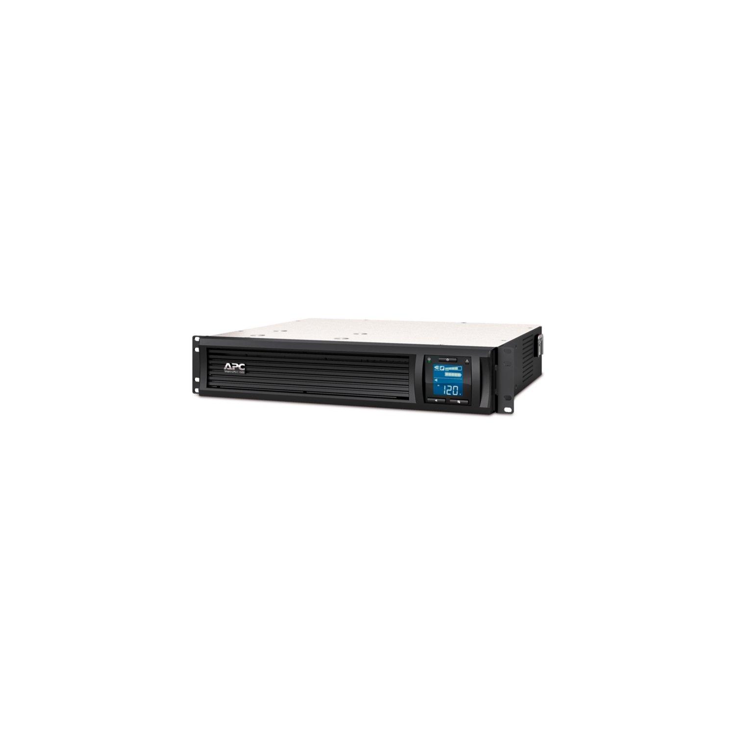 SMC1500I-2UC, APC Smart-UPS C, Line-Interactive, 1500VA, Rackmontage 2 HE, 230V, 4x IEC C13 Ausgänge, SmartConnect, USB und serielle Kommunikation, AVR, Grafik-LCD