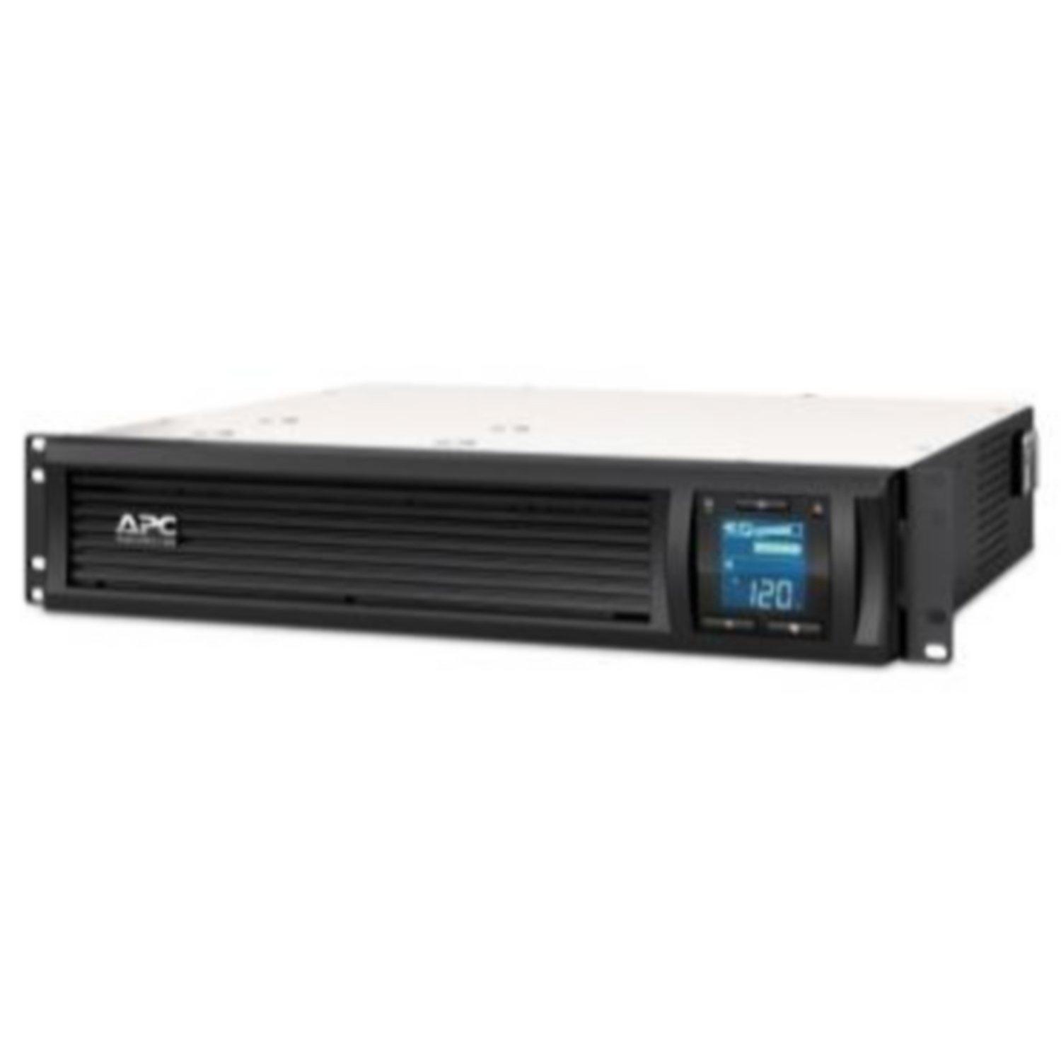 SMC1000I-2UC, APC Smart-UPS C, Line-Interactive, 1000VA, Rackmontage 2 HE, 230V, 4x IEC C13 Ausgänge, SmartConnect, USB und serielle Kommunikation, AVR, Grafik-LCD