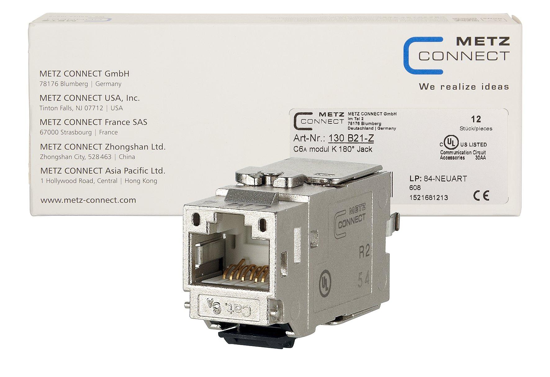 130B21-Z, C6Amodul K 180° Buchse - Keystone (12 Stück)