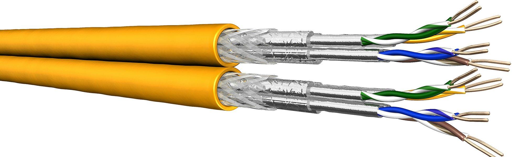 NCAT7A_MS22DX8P100R.1, Cat7A-Kabel Duplex 1500Mhz AWG22 2x4P PimF, FRNC, DCA, R/100m