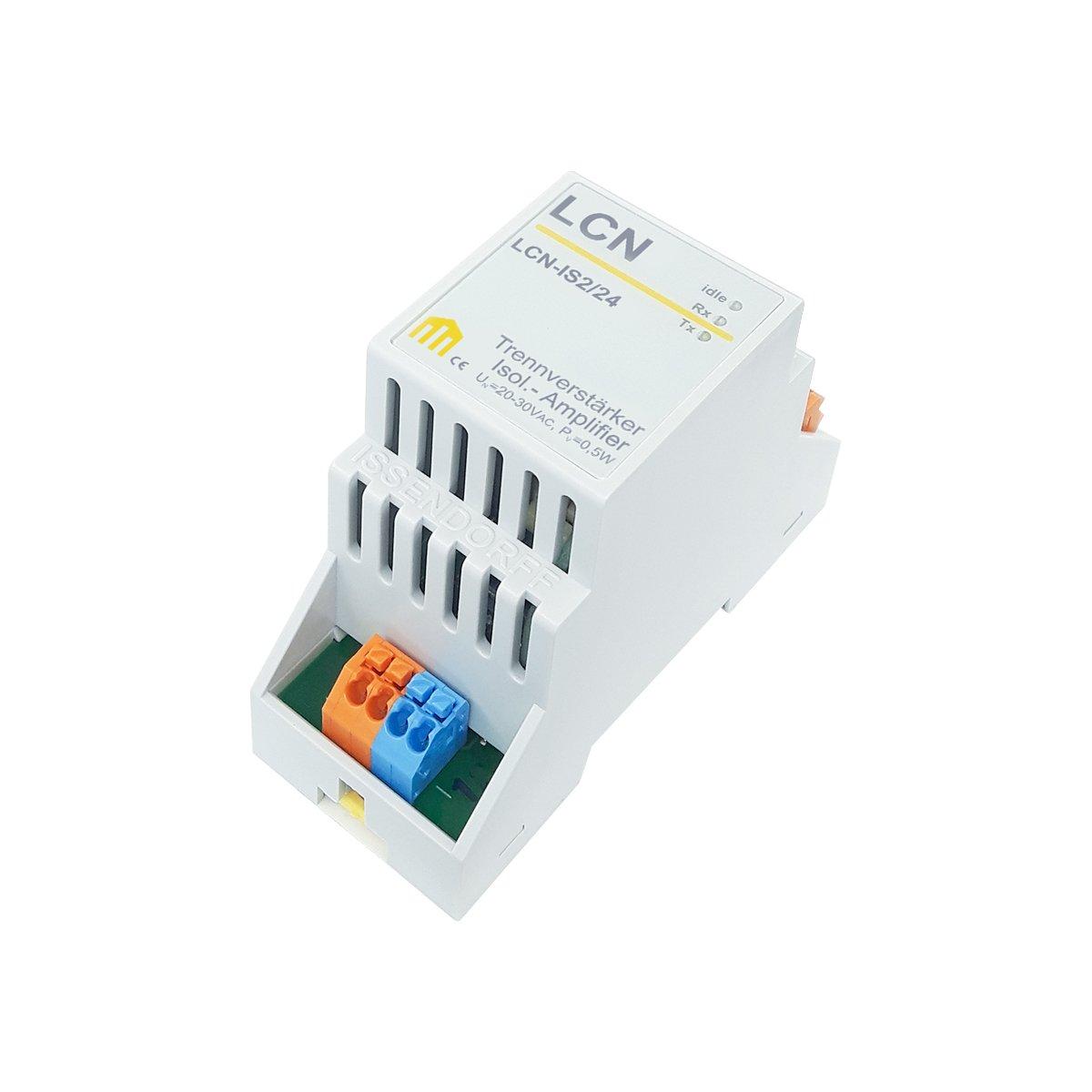 LCN - IS2/24, Trennverstärker für 24V Betriebsspannung für die Hutschiene 2 TE