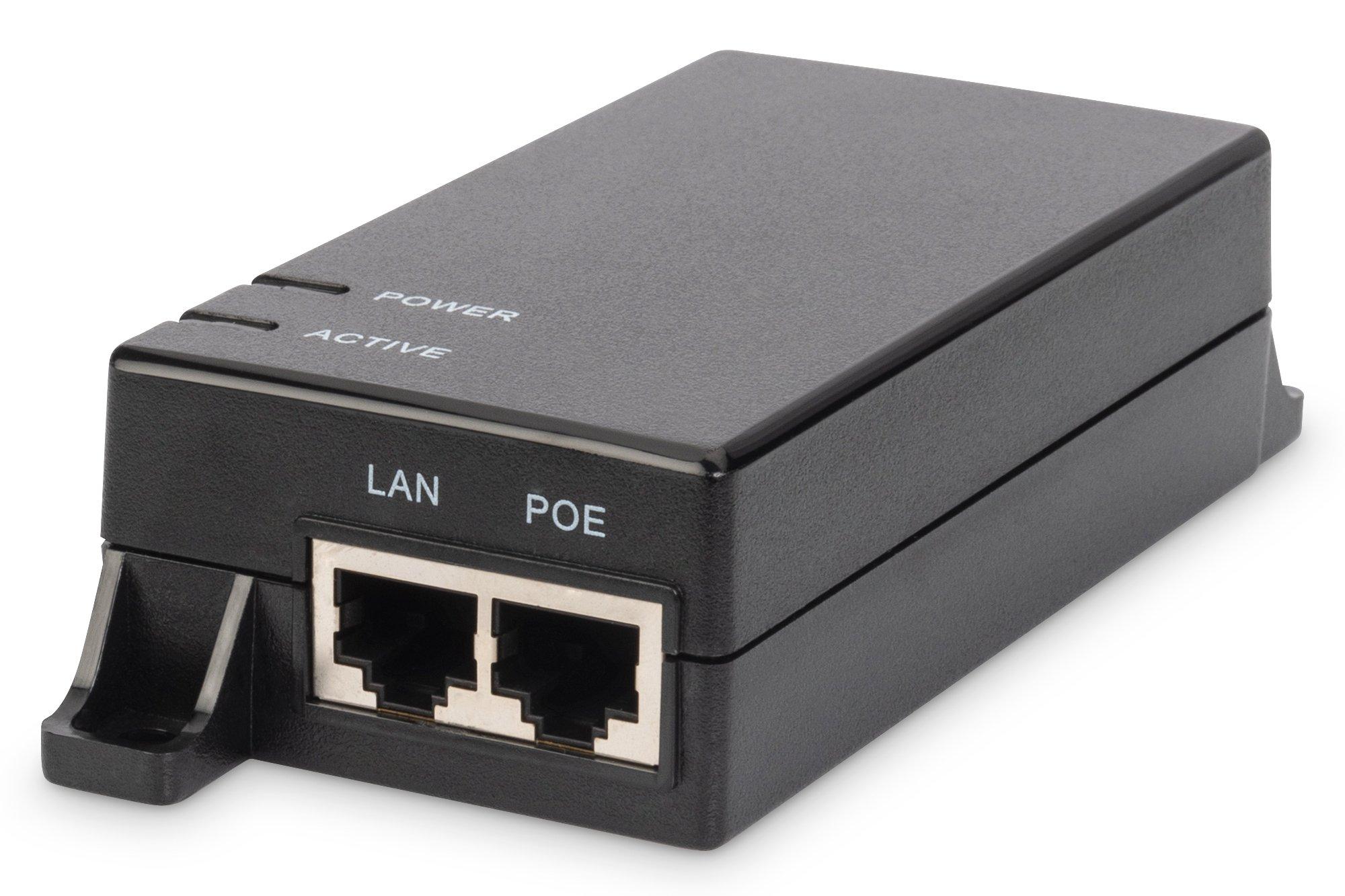DN-95102-1, Gigabit Ethernet PoE Injector, 802.3af Power Pins:4/5(+),7/8(-), 15.4W
