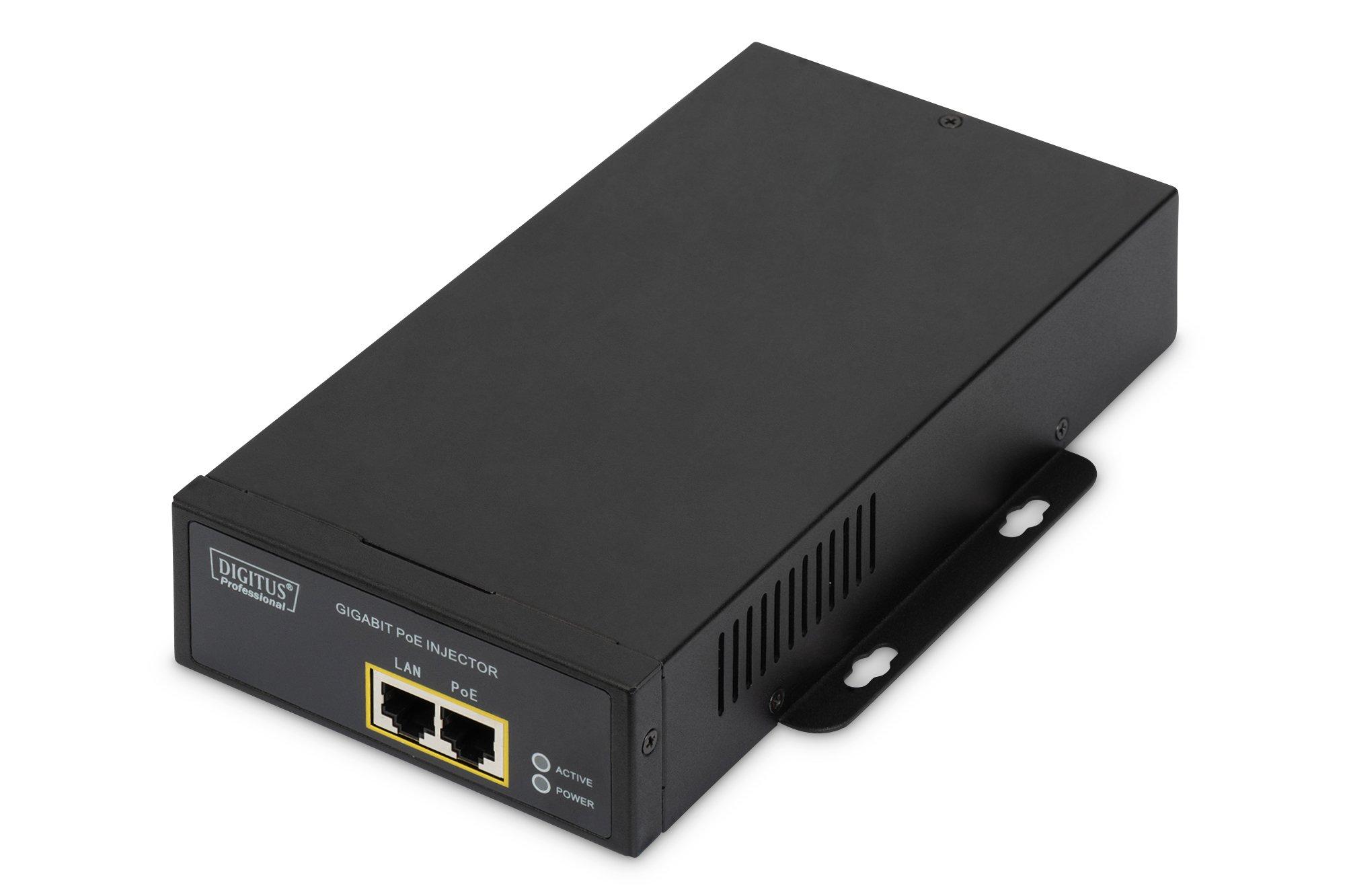 DN-95107, Gigabit Ethernet PoE++ Injektor, 802.3at Stromversorgung:4/5(+),7/8(-) u 3/6(+),1/2(-),95W