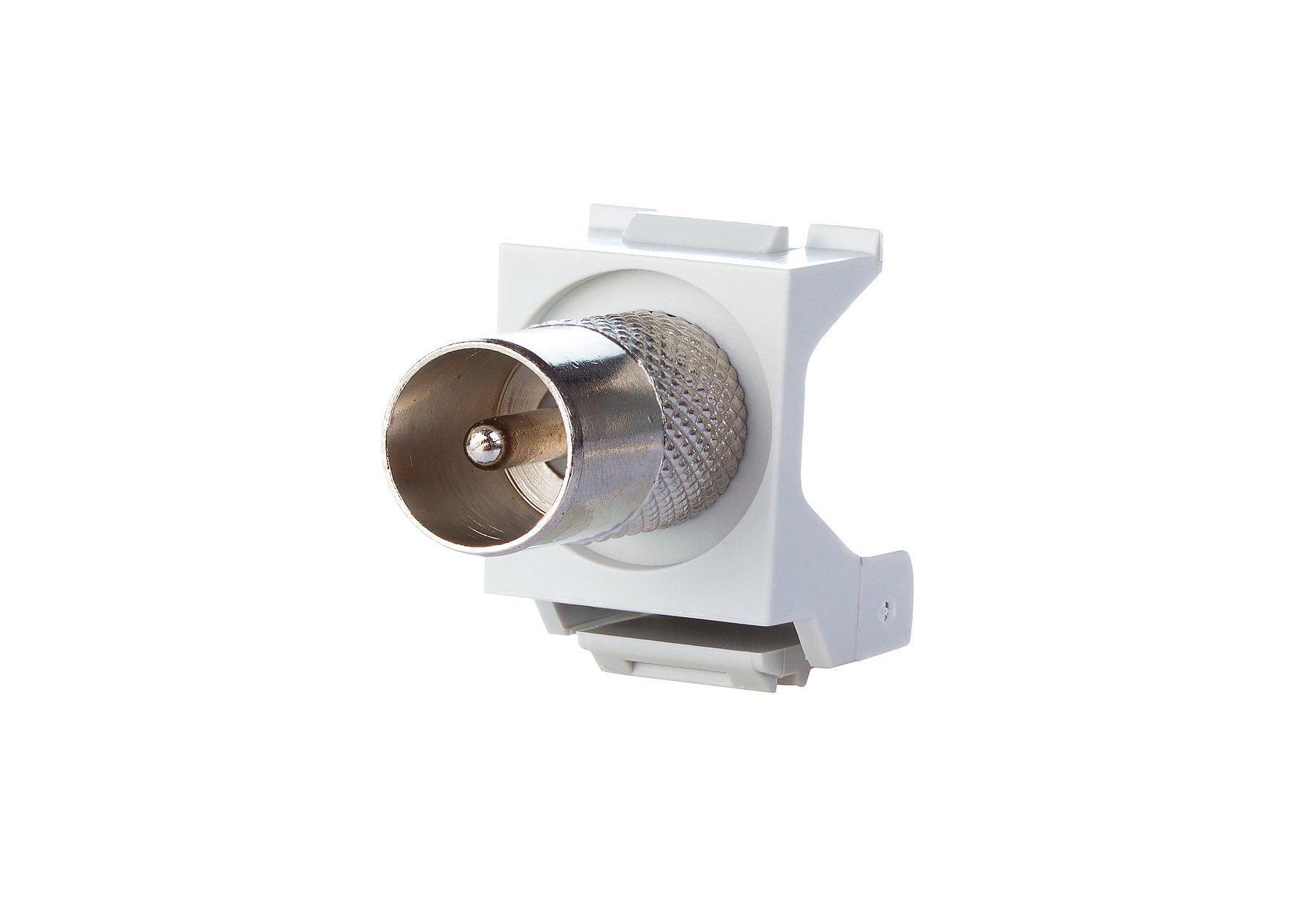 130898-0303KI, KOAX modul IEC-Stecker / F-Buchse, Keystone