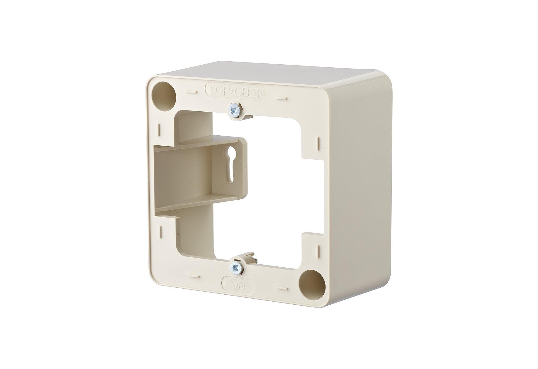 130829-4301-I, Aufputzrahmen 85 x 85 x 43 mm - 1fach, perlweiß