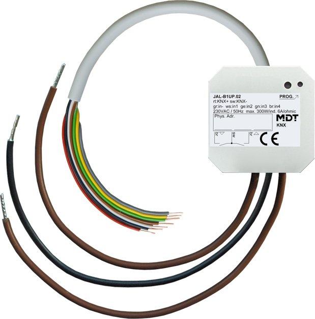 JAL-B1UP.02, KNX Jalousieaktor 1-fach, UP, 6&nbsp;A, 230&nbsp;V&nbsp;AC, mit 4 Binäreingängen