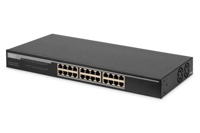 NNETSWGBE24UM19.01, 19 Netzwerk-Switch, 24-Port Gigabit, 19 Zoll, Unmanaged