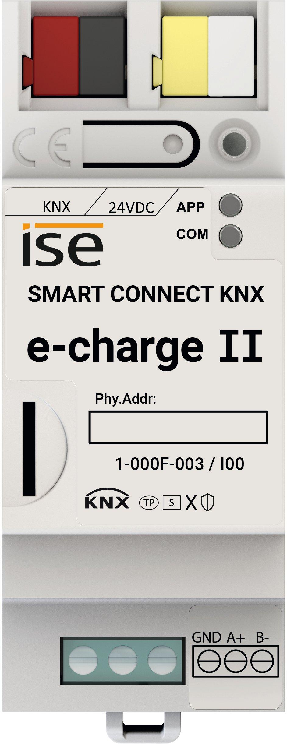 SMART CONNECT KNX e-charge II, KNX Integration von Ladepunkten,  Wechselrichter und Speicher + DLMKNX/TP, Switch (2xRJ45), 2TE/DU 1x Modbus RTU
