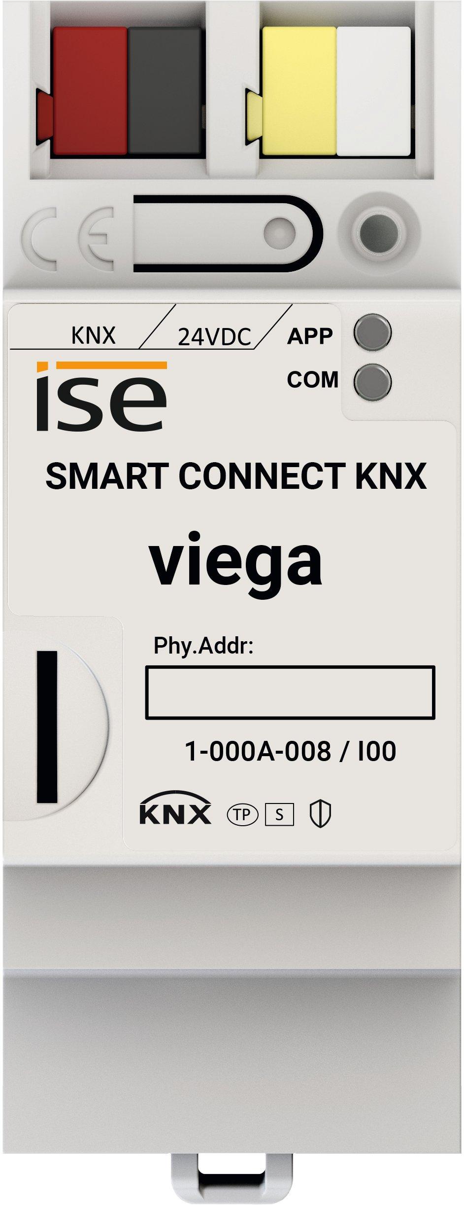 SMART CONNECT KNX Viega, KNX Integration von viega Fonterra SCKNX/TP, Switch (2xRJ45), 2TE/DU (REG/DRA plus)