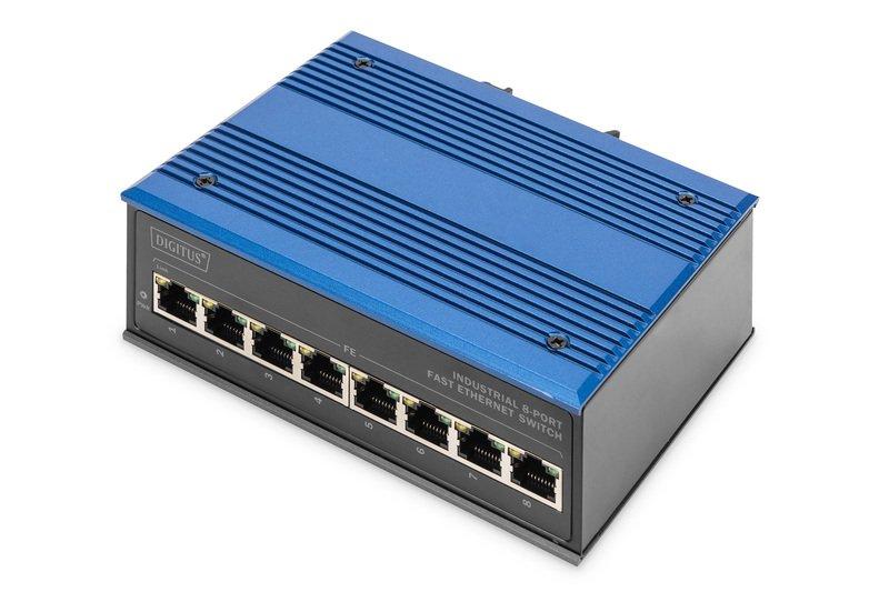 DN-650106, Industrial 8-Port Fast Ethernet Switch, DIN rail, unmanaged; Gewicht 640g