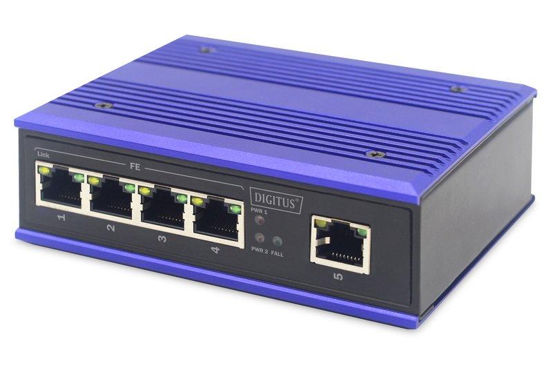 NNETSWINDFE5UM.01, Industrial 5-Port Fast Ethernet Switch, DIN rail, unmanaged