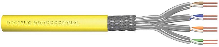 NCAT7AS224P500M.02, Cat7A-Kabel Simplex 1500Mhz AWG22 4P PimF, FRNC, DCA, T/500m, gelb