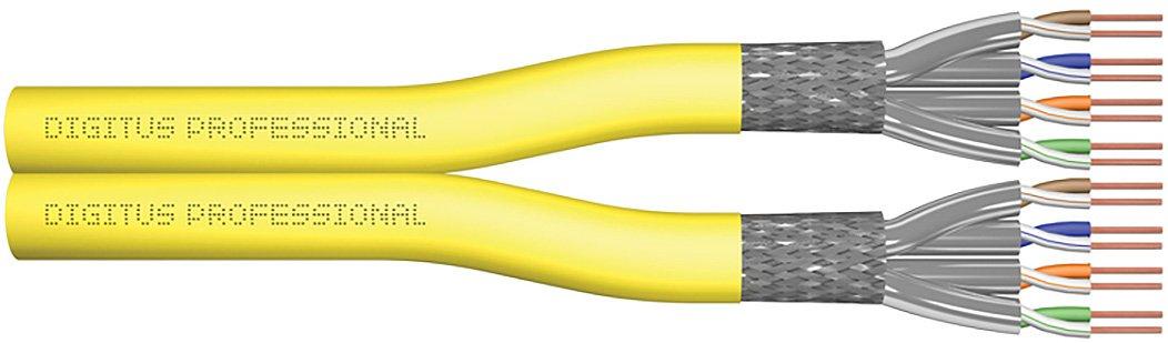 NCAT7AS228P500M.02, Cat7A-Kabel Duplex 1500Mhz AWG22 2x4P PimF, FRNC, DCA, T/500m, gelb