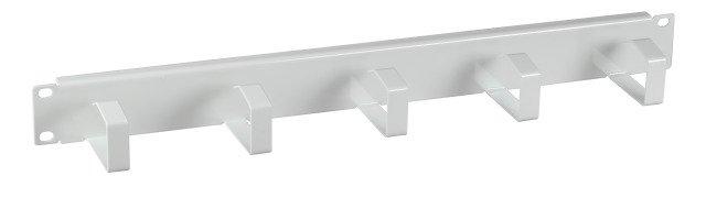 NNCZKAF1HEMEHD.01, 19 Zoll 1HE Kabelführungspanel, 5 Bügel, Stahl RAL7035 Bügellänge 60mm