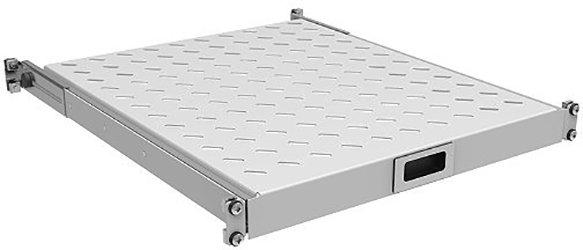 NNCZFB1HEAZ.01, 19 1HE Fachboden ausziehbar, ET 550..650 mm, 30 kg, ST 800, RAL7035