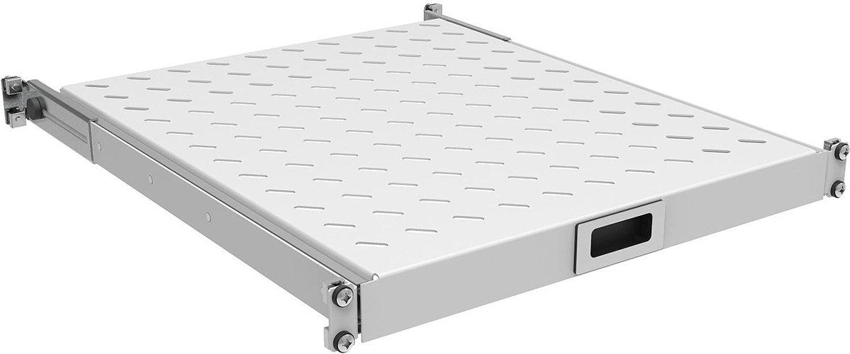 NNCZFB1HEAZ750.01, 19 1HE Fachboden ausziehbar, ET 750..850 mm, 30 kg, ST 1000, RAL7035