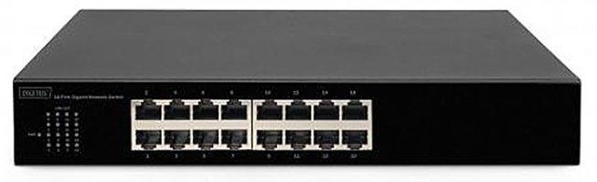 NNETSWGBE16UMD19.02, Desktop Netzwerk-Switch, 16-Port Gigabit, Unmanaged, 19 mit Montagewinkel