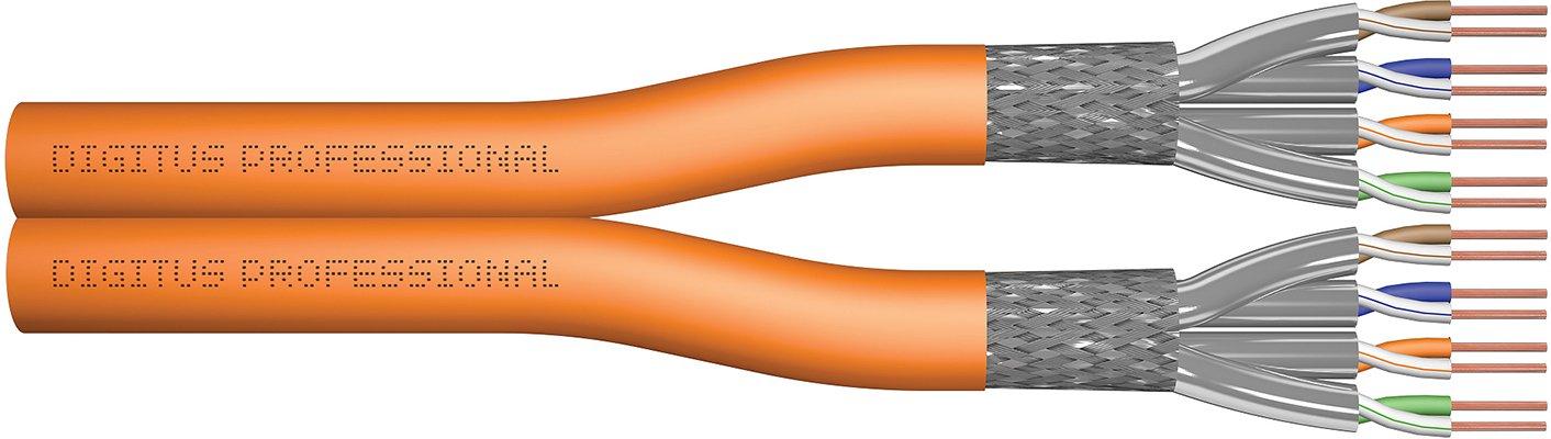 NCAT7S234P1000M.02, Cat7-Kabel Simplex 1200Mhz AWG23 4P PimF, FRNC, DCA, T/1000m, orange