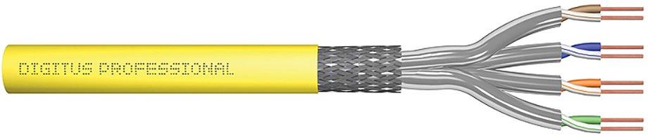 NCAT7AS224P1000M.02, Cat7A-Kabel Simplex 1500Mhz AWG22 4P PimF, FRNC, DCA, T/1000m, gelb