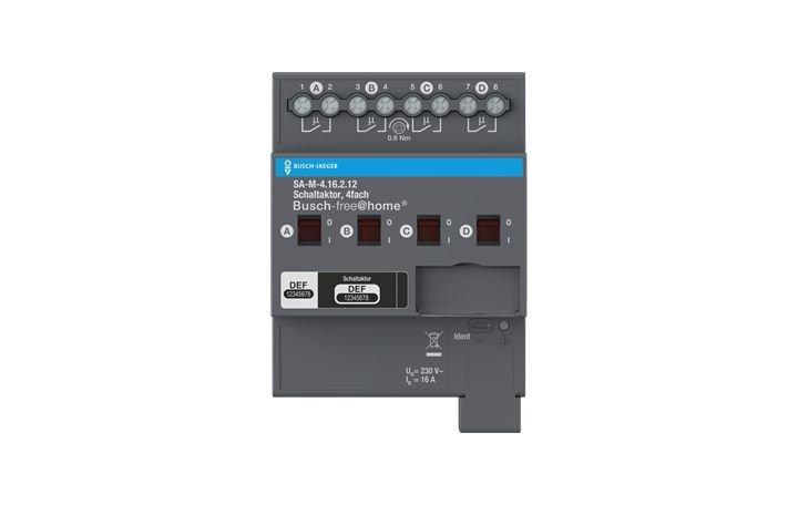 SA-M-4.16.2.12, Schaltaktor,4-fach 16 A, REG für Busch-free@home®