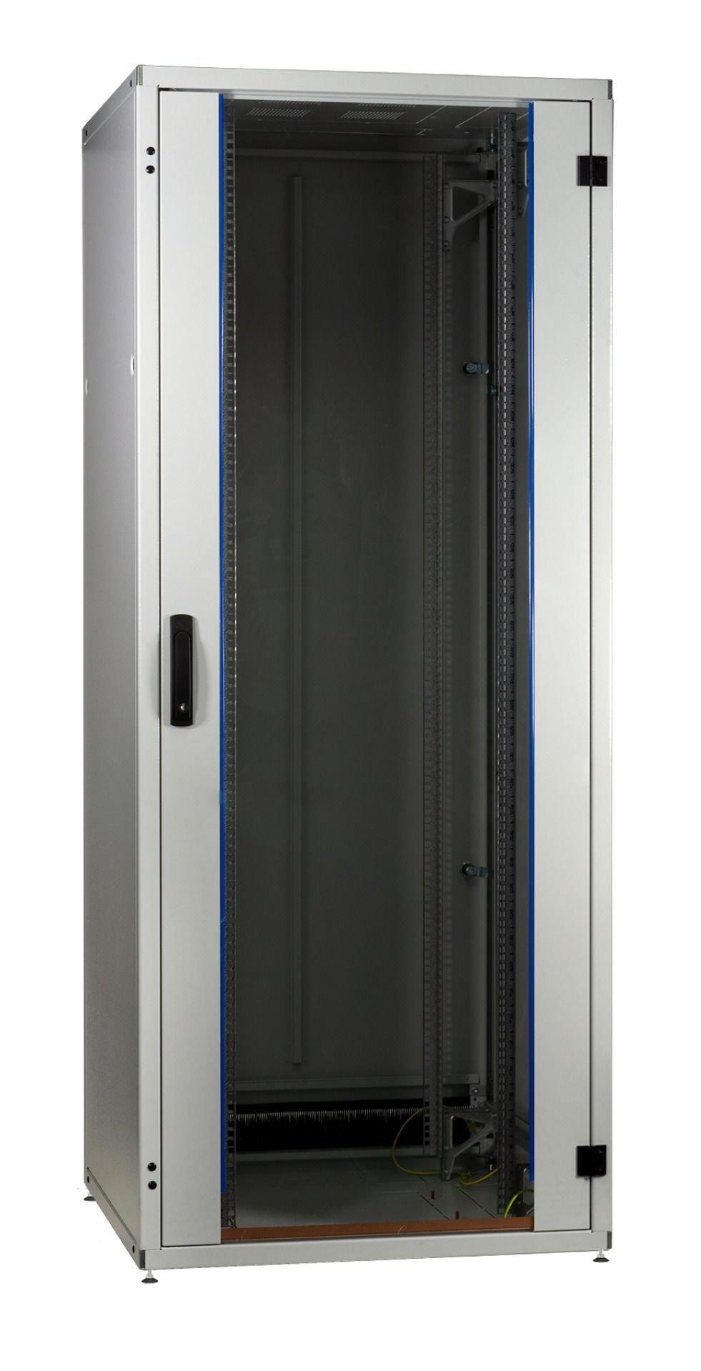 NNCSN42HE800600.01, Netzwerkschrank 42HE, 800x600mm, Fronttür Glas 1-tlg., Rücktür Stahl 1-tlg.