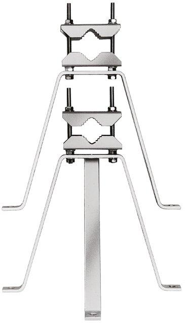 GH 25, Giebelhalterung zur Befestigung von Antennenstandrohren an Außenwänden, für Rohre mit Ø 27 - 60 mm, Wandabstand 250mm -
